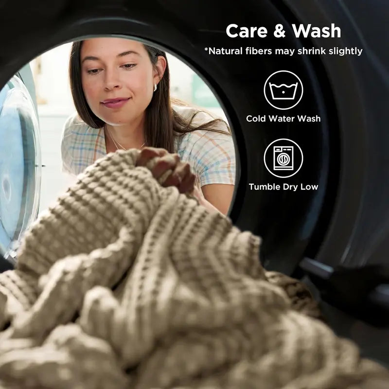 Bamboo Waffle Cooling Blanket | Rayon from Bamboo | Luxury Throw