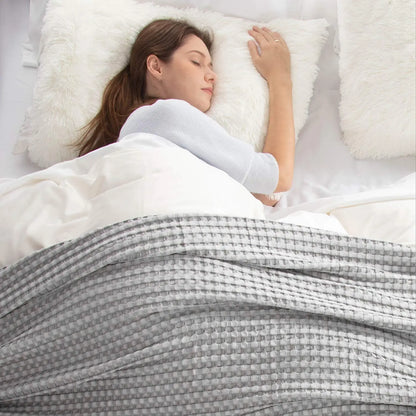 Bamboo Waffle Cooling Blanket | Rayon from Bamboo | Luxury Throw
