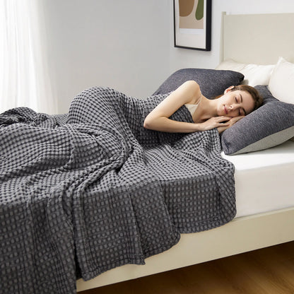 Bamboo Waffle Cooling Blanket | Rayon from Bamboo | Luxury Throw